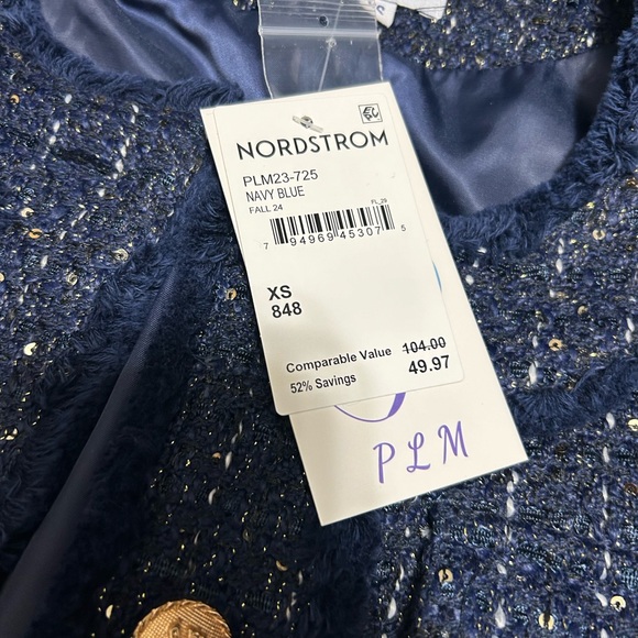 Navy Blue Tweed Blazer Nordstrom - Picture 4 of 6